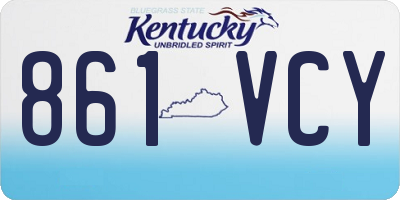 KY license plate 861VCY