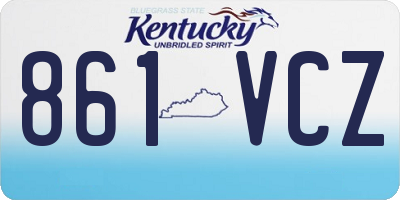 KY license plate 861VCZ
