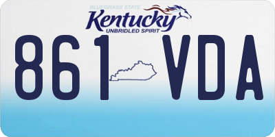 KY license plate 861VDA