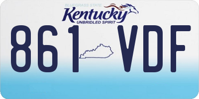 KY license plate 861VDF