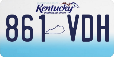 KY license plate 861VDH