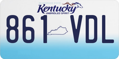 KY license plate 861VDL