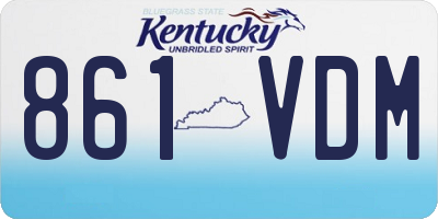 KY license plate 861VDM