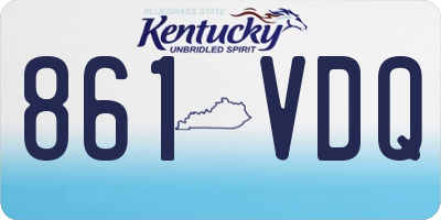 KY license plate 861VDQ