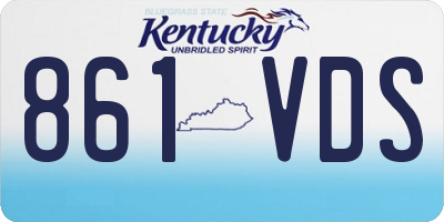 KY license plate 861VDS