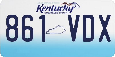 KY license plate 861VDX