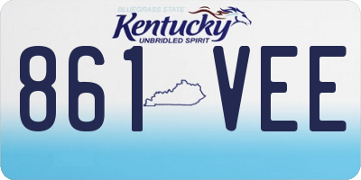 KY license plate 861VEE