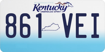 KY license plate 861VEI