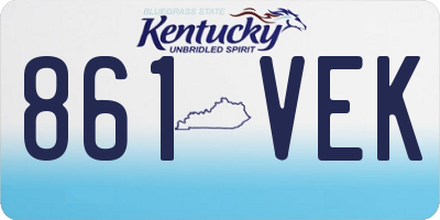 KY license plate 861VEK