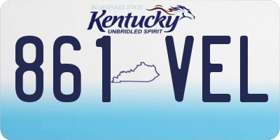 KY license plate 861VEL