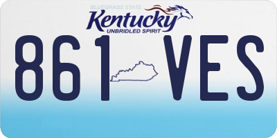 KY license plate 861VES