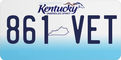 KY license plate 861VET