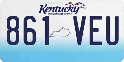 KY license plate 861VEU