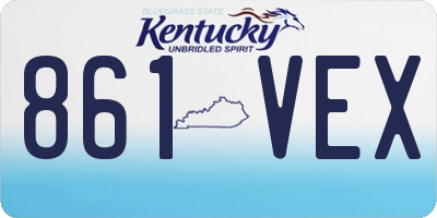 KY license plate 861VEX