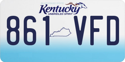 KY license plate 861VFD