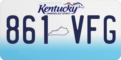 KY license plate 861VFG
