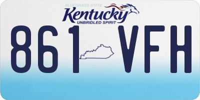 KY license plate 861VFH