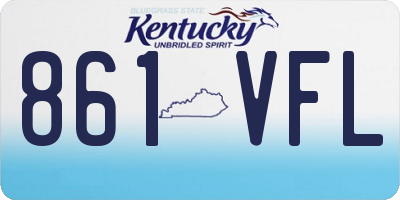 KY license plate 861VFL