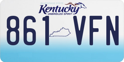 KY license plate 861VFN