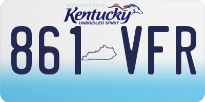 KY license plate 861VFR