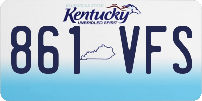 KY license plate 861VFS
