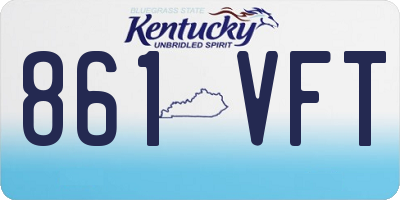 KY license plate 861VFT