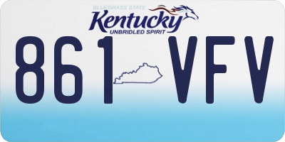 KY license plate 861VFV