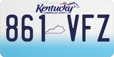 KY license plate 861VFZ