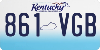 KY license plate 861VGB