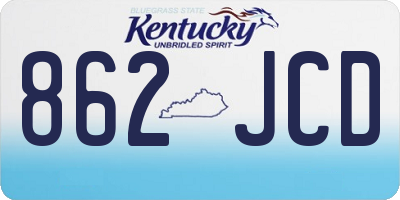 KY license plate 862JCD