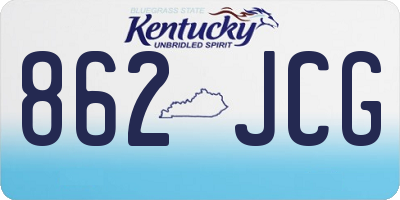 KY license plate 862JCG