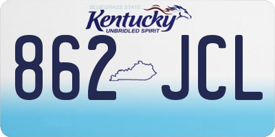 KY license plate 862JCL