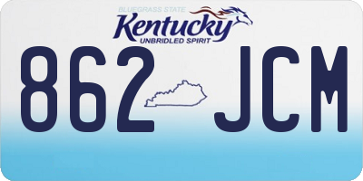 KY license plate 862JCM