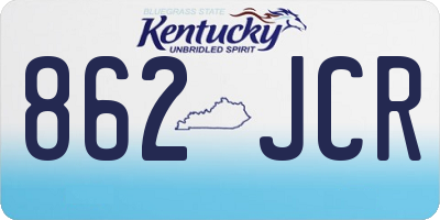 KY license plate 862JCR