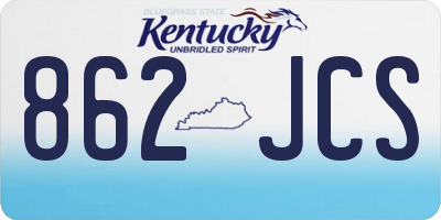 KY license plate 862JCS