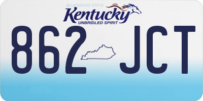 KY license plate 862JCT