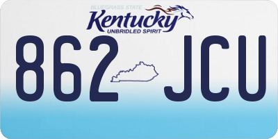 KY license plate 862JCU