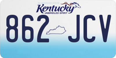 KY license plate 862JCV