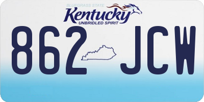 KY license plate 862JCW