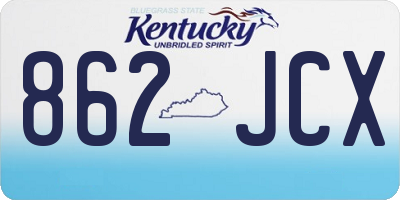 KY license plate 862JCX