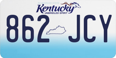KY license plate 862JCY