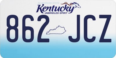 KY license plate 862JCZ