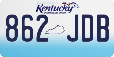KY license plate 862JDB