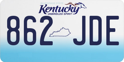 KY license plate 862JDE