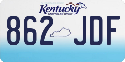 KY license plate 862JDF