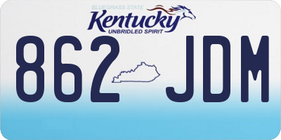 KY license plate 862JDM