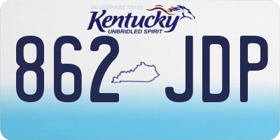 KY license plate 862JDP