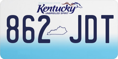 KY license plate 862JDT