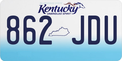 KY license plate 862JDU