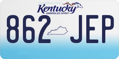 KY license plate 862JEP